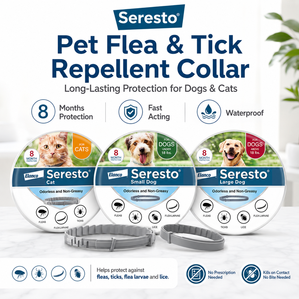 Elanco Seresto Flea & Tick Treatment & Prevention Collar For Dog And Cat Vet-Recommended