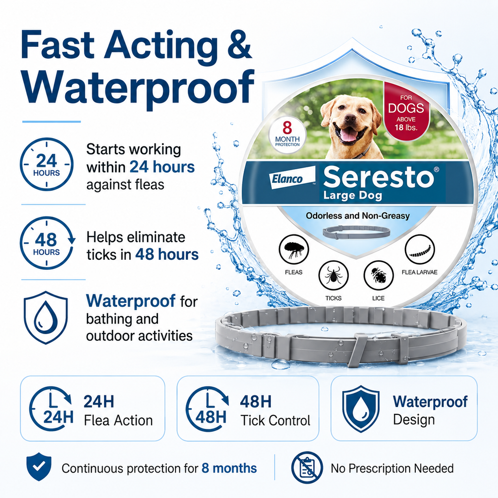 Elanco Seresto Flea & Tick Treatment & Prevention Collar For Dog And Cat Vet-Recommended