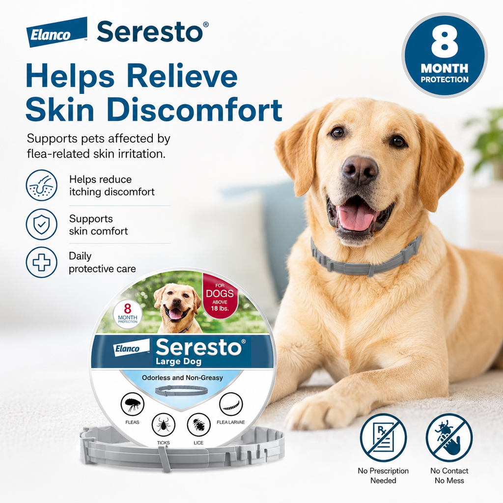 Elanco Seresto Flea & Tick Treatment & Prevention Collar For Dog And Cat Vet-Recommended