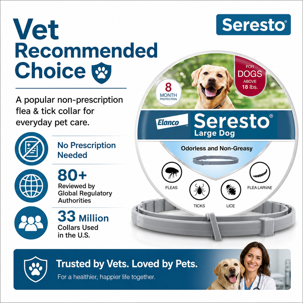 Elanco Seresto Flea & Tick Treatment & Prevention Collar For Dog And Cat Vet-Recommended