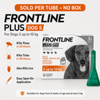 FRONTLINE PLUS SPOT ON FOR DOGS ANTI TICK FLEA AND LICE