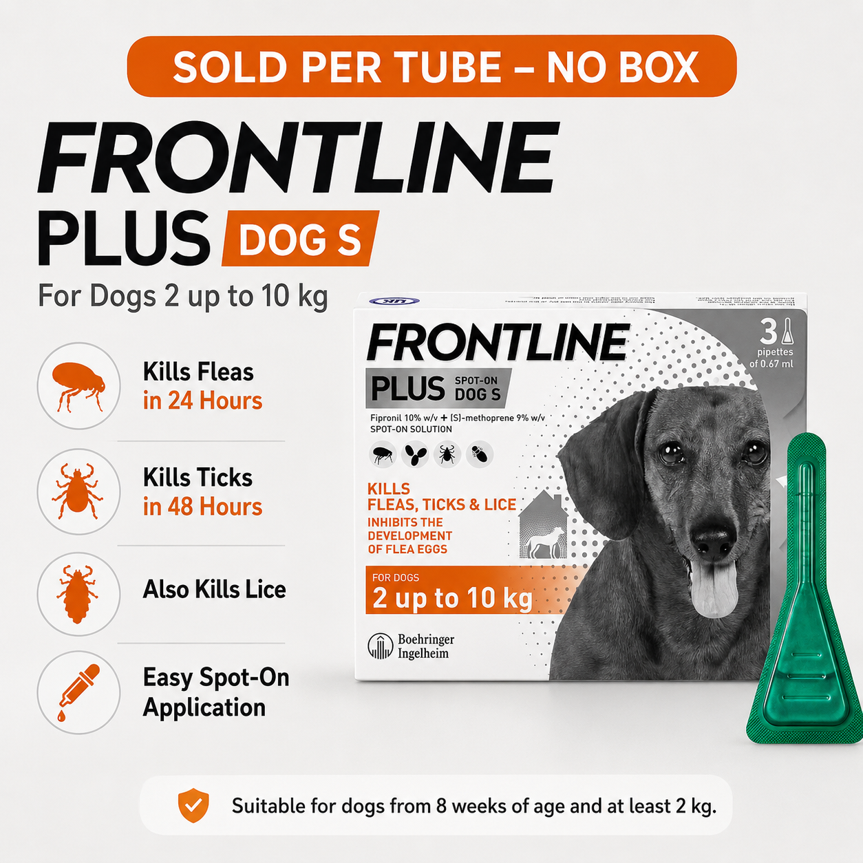 FRONTLINE PLUS SPOT ON FOR DOGS ANTI TICK FLEA AND LICE