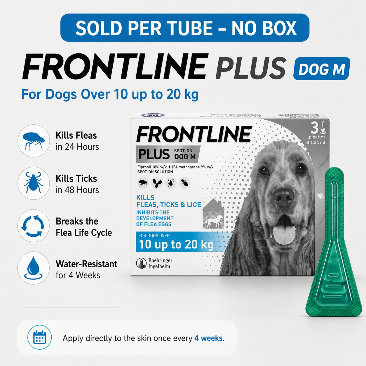 FRONTLINE PLUS SPOT ON FOR DOGS ANTI TICK FLEA AND LICE