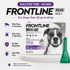 FRONTLINE PLUS SPOT ON FOR DOGS ANTI TICK FLEA AND LICE
