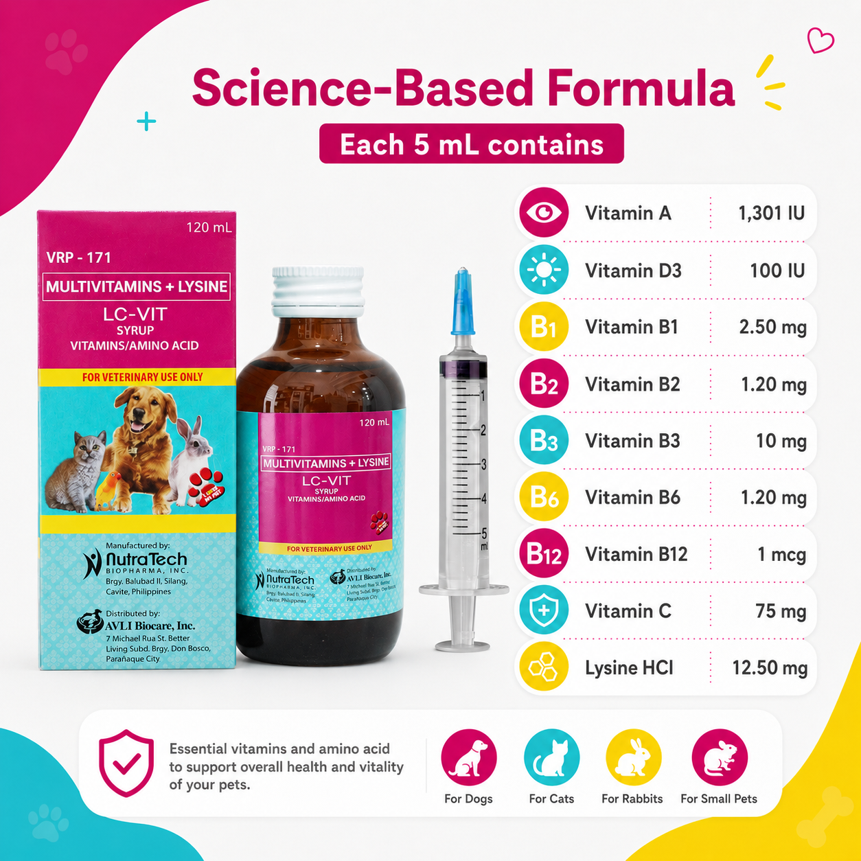 LC-Vit Multi-vitamins Syrup For Every Pet