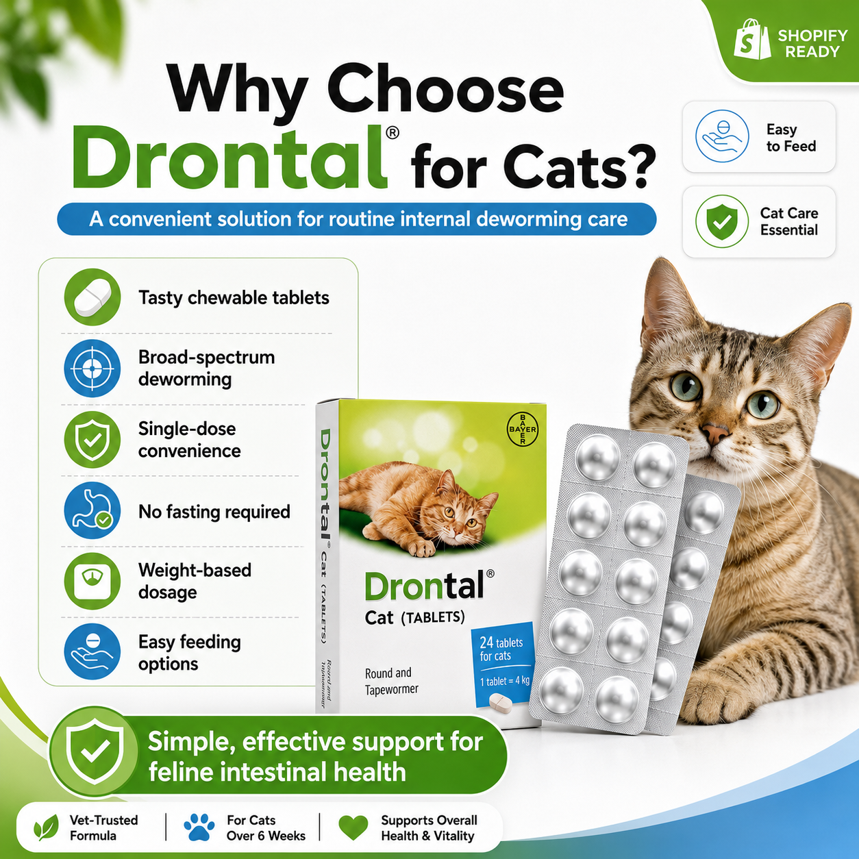 Drontal Plus Deworming Tablets for Cats