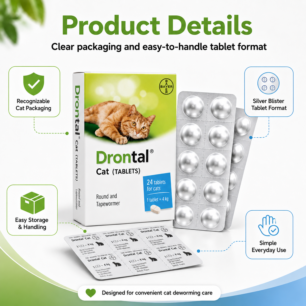 Drontal Plus Deworming Tablets for Cats