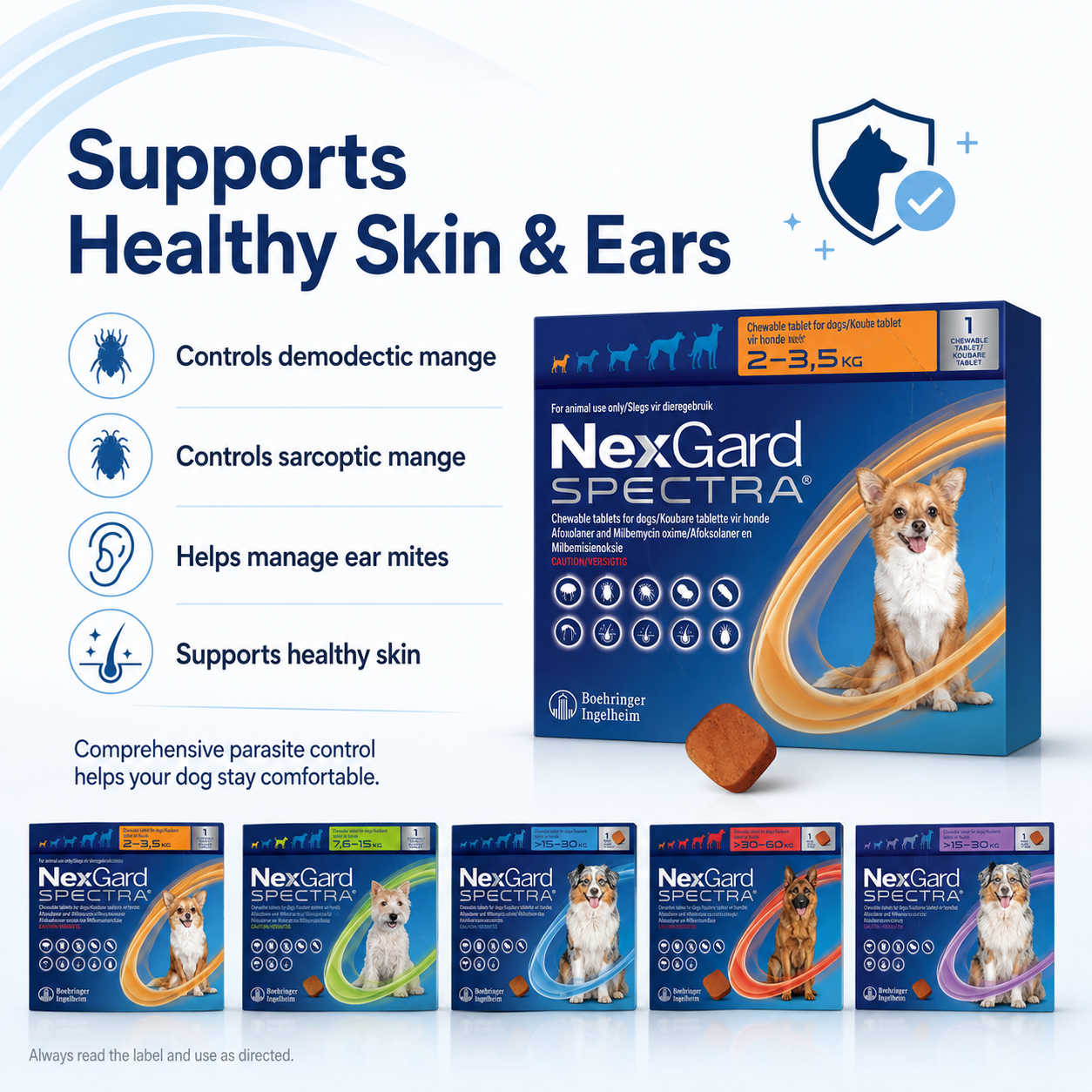 Nexgard Spectra Canine Formula for Small, Medium and Large Dogs